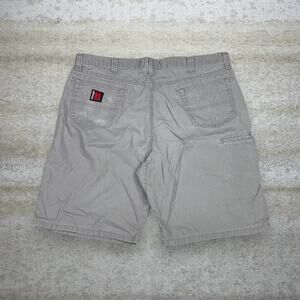 Vintage Y2K Wrangler Riggs Carpenter Shorts 40x10 Baggy Wheat Tan Thick Canvas